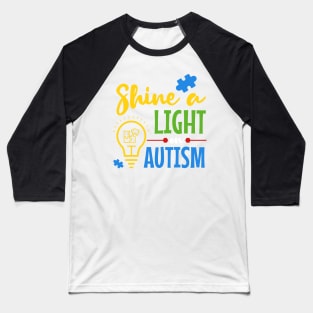 Shine a Light on Autism Baseball T-Shirt